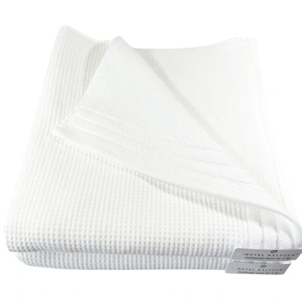Hotel Balfour OVERSIZED WHITE BATH TOWEL 9 Piece Set
